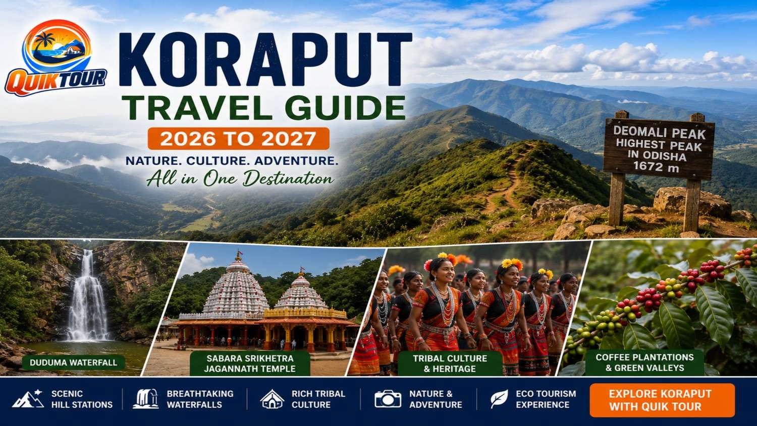 Koraput Tourism 2026–27 | Travel Guide, Places & Tour Packages