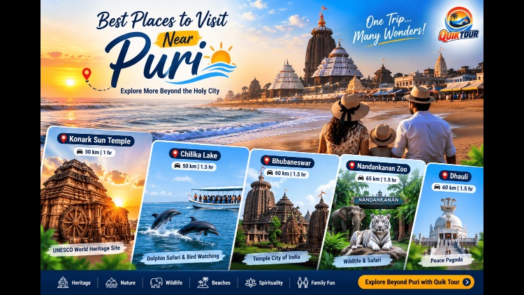 Best Places to Visit Near Puri: Konark, Chilika & Bhubaneswar